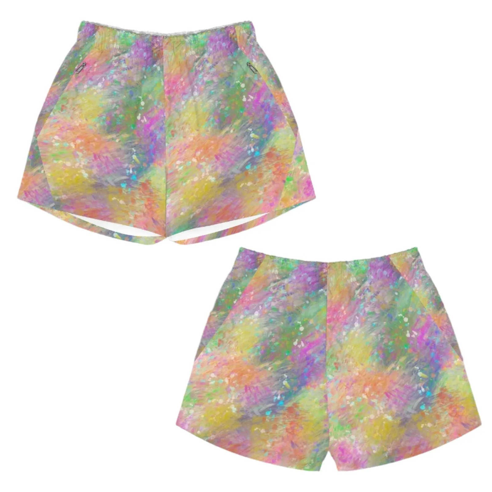 Windswept Spring Art Zip Pocket Shorts up to 5 XL (FWS)