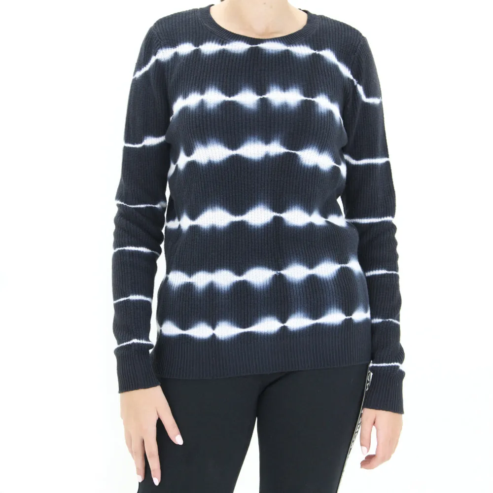 Women's Striped Ombre Sweaters,Black