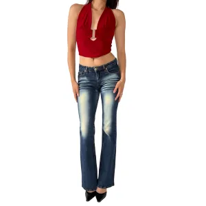 Y2K Airbrush Jeans (XS)