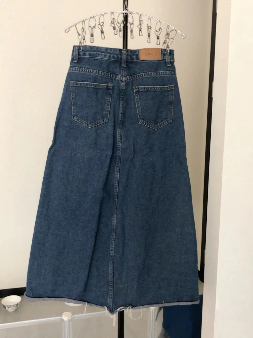 YAGIE skirts,Long Denim Skirts for Women High Waist