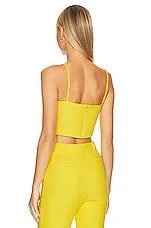 yellow Alexis cropped top