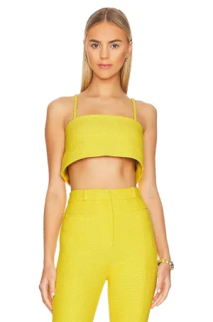 yellow Alexis cropped top